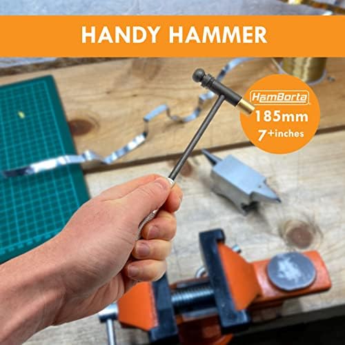 HemBorta® 7pc Mini Hammer Tool Set - Precision Jewellery Hammer with 6 Changeable Heads for Metal & Ceramic Jewelry Making, Hobby, Craft & Modelmaking Tools