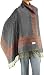 Women's Woven Double Side Pashmina Shawl Wrap Scarf 80" X 27" Dark Grey