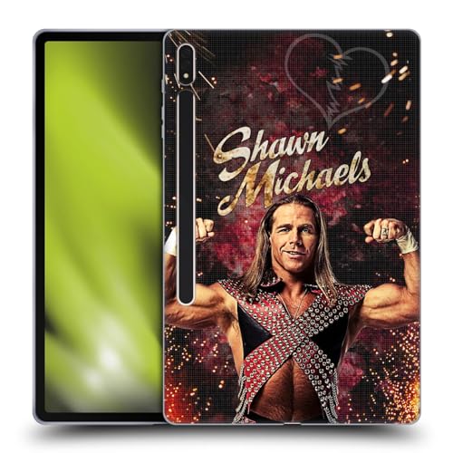 Head Case Designs Officially Licensed WWE LED Image Shawn Michaels Soft Gel Case Compatible with Samsung Galaxy Tab S8 Plus