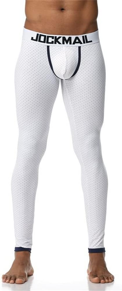 JOCKMAILLong Johns Pants Men Thermal Underwear Cotton Printed Mens Thermal Underwear Sleeping Bottoms Leggings Pant