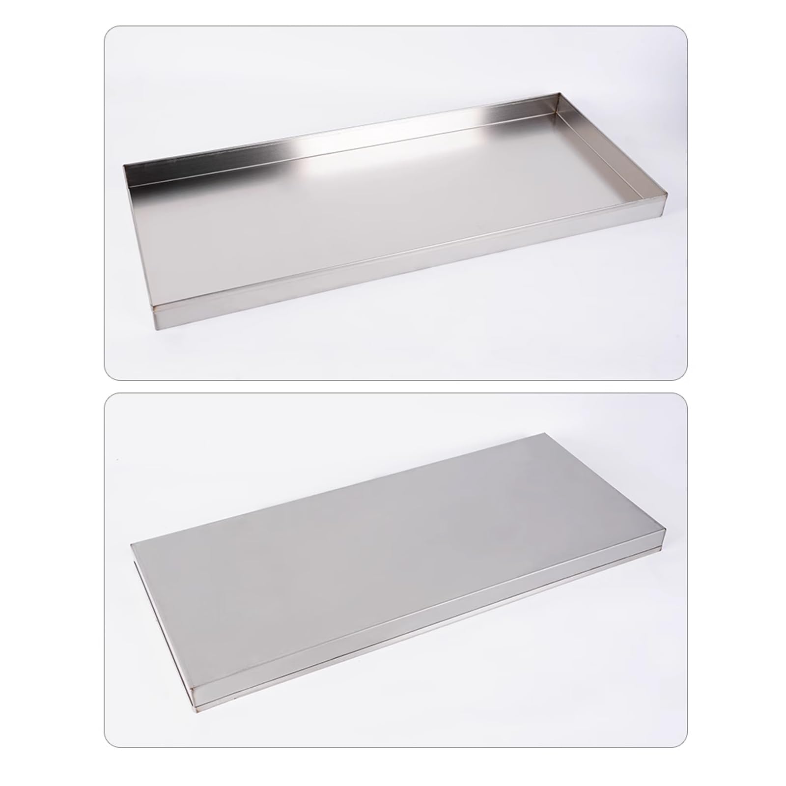 Vaschetta Raccogli Condensa Climatizzatore A Muro in 304 Inox Cassetta Scarico Condensa Welded Water Tight Fond Antiscivolo(80x80cm(32x32in))