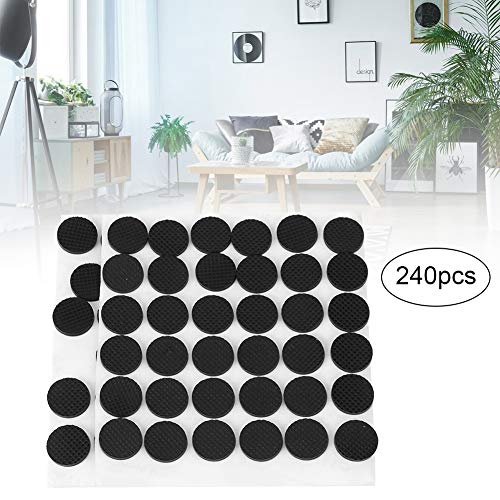 Siliconen Pads Vilt Sticky Pads, Vloer Meubelbeschermers Zwart 15mmx2mm Ronde Pads Stippen, voor Vloermeubels - Image 7