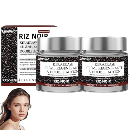 CureVivo KeraErase creme hydratante corps au riz noir avec exfoliation douce naturelle