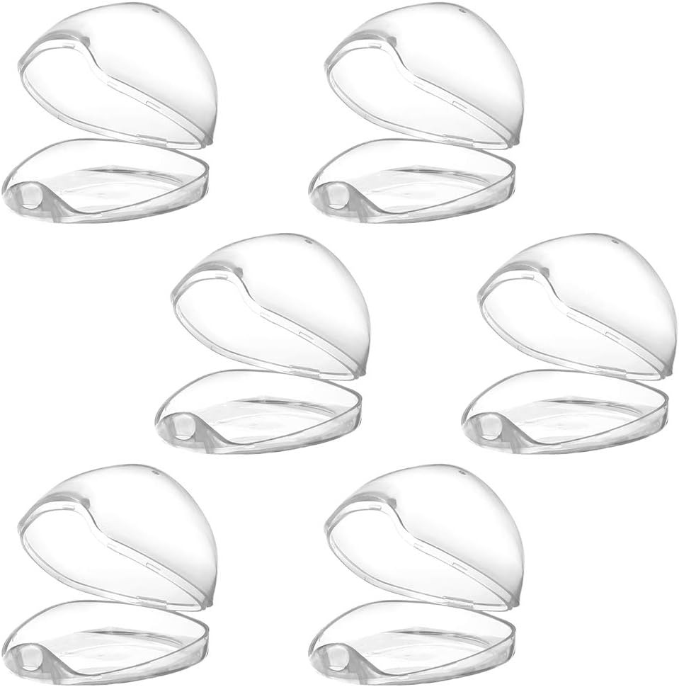 Pacifier Case, Pacifier Holder Case, Pacifier Container for Travel, BPA Free, Transparent, 6 Pack