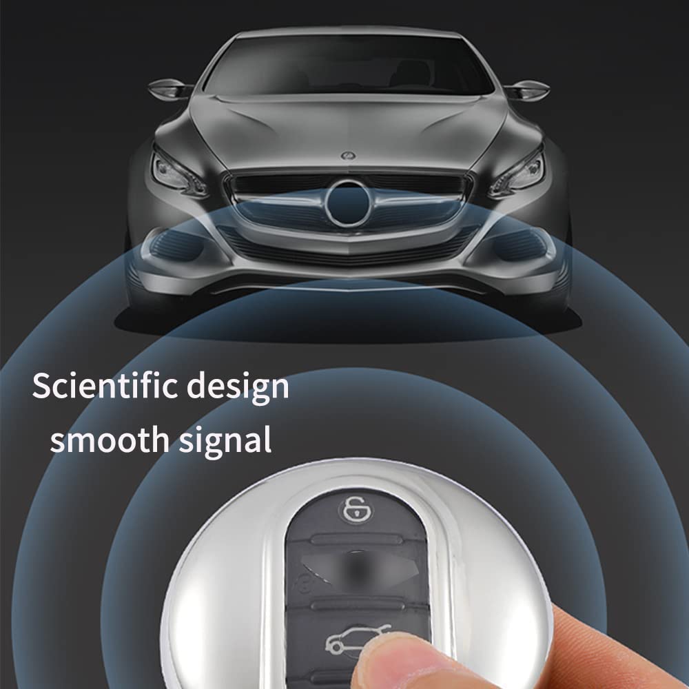 kwmobile autosleutelhoes compatibel met Mini 3-knops Smart Key autosleutel - hardcover beschermhoes - Carbon - zwart