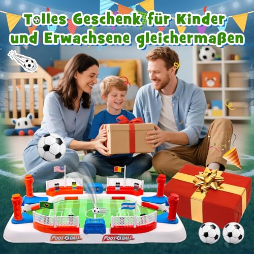Tischkicker Kinder, Fussball Geschenke Jungen 4 5 6 7 8 9+ Jahre Geschenk Kinder Spielzeug Junge, Tischfussball Ostergeschenke Kinder Fußball Tisch Kinder Spielzeug Flipperautomat Kicker Flipper Spiel