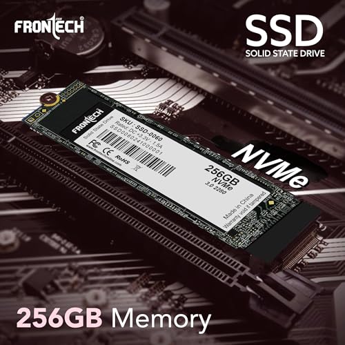 Image of FRONTECH 256GB NVMe M.2 2280 SSD - PCIe Gen3 x4, Up to 1600 MB /s Read & 1000 MB /s Write, Ultra-Compact High-Speed Solid State Drive for Gaming, Laptops & PCs (SSD-0060)