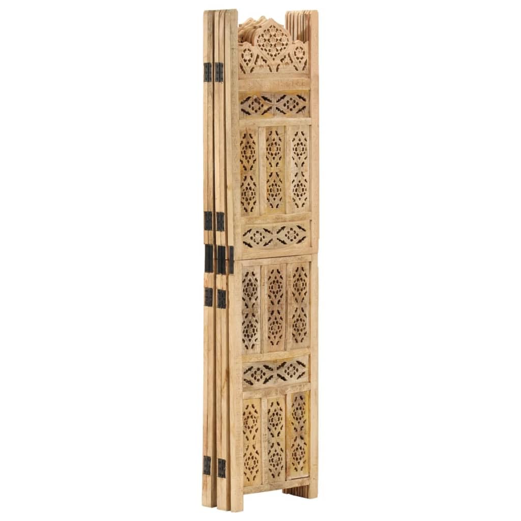 vidaXL Cloison de séparation 5 Panneaux 200x165 cm Bois de manguier