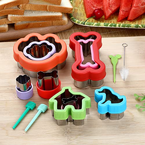 Dog Cookie Cutters,Dog Bone Cookie Cutter Set,Including Dog Bone, Paw Print Ect. Stainless Steel Cookie Cutter Molds For Kids Suitable For Sandwiches,Mini Pie, Fruit And Cookies #TOP2