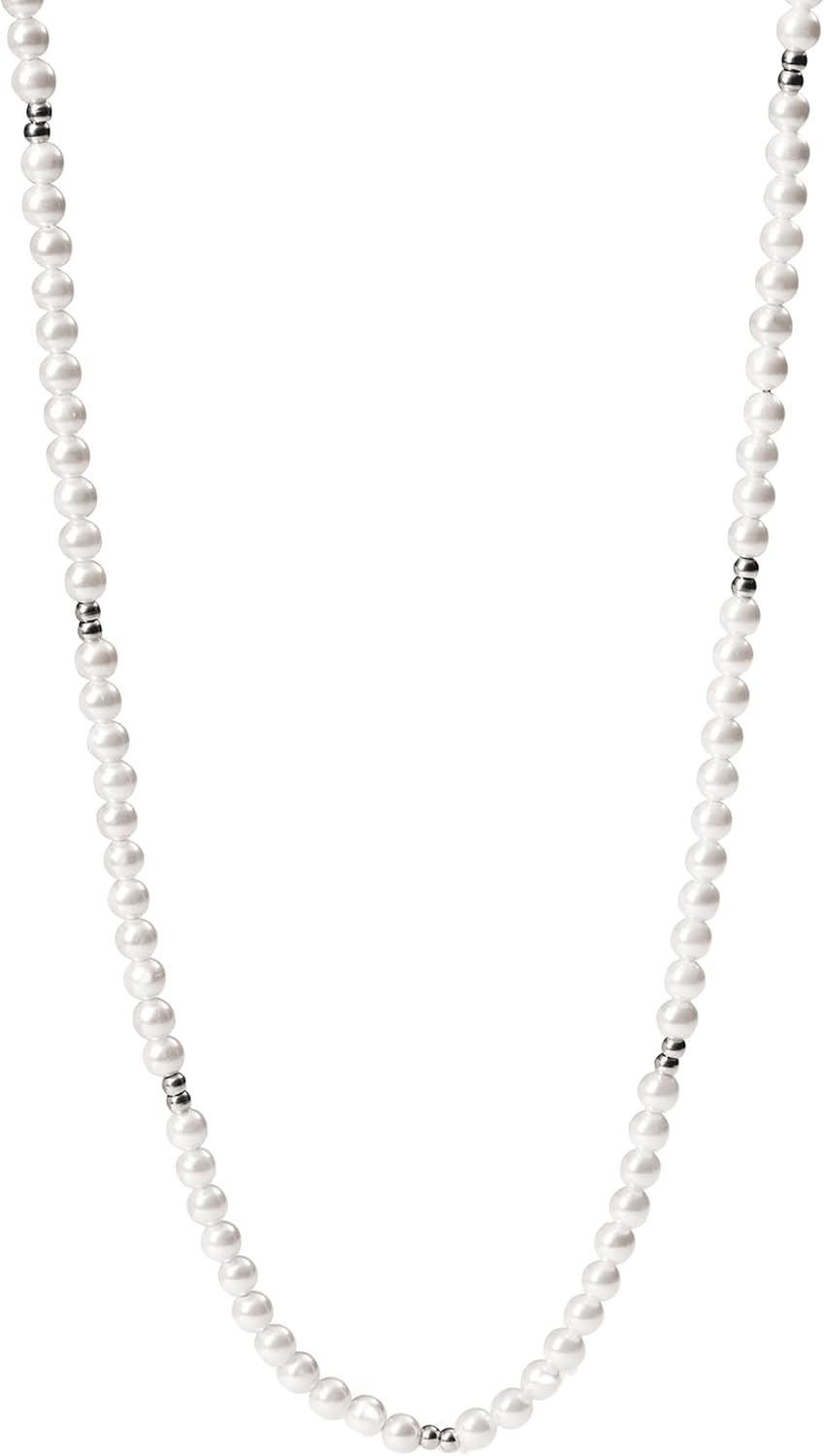 Purelei® Finesse Necklace – Women's Stainless Steel Necklace with Sea Shell Pearls, Waterproof Pearl Necklace with Small Decorations, Adjustable Length 15.75-17.72 inches