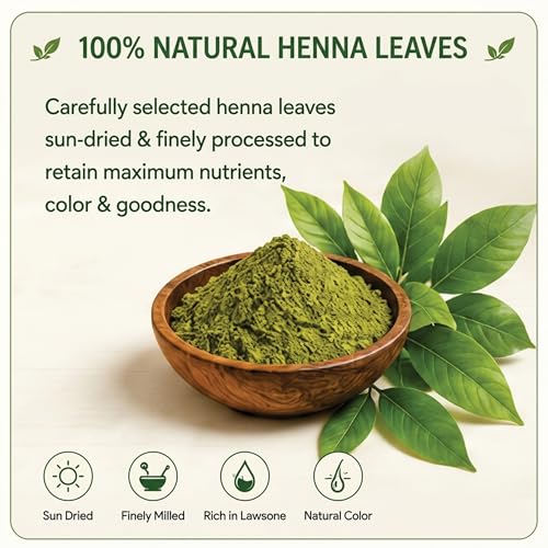 Polvo de Henna Natural para Cabello Marrón 400g miniatura 6
