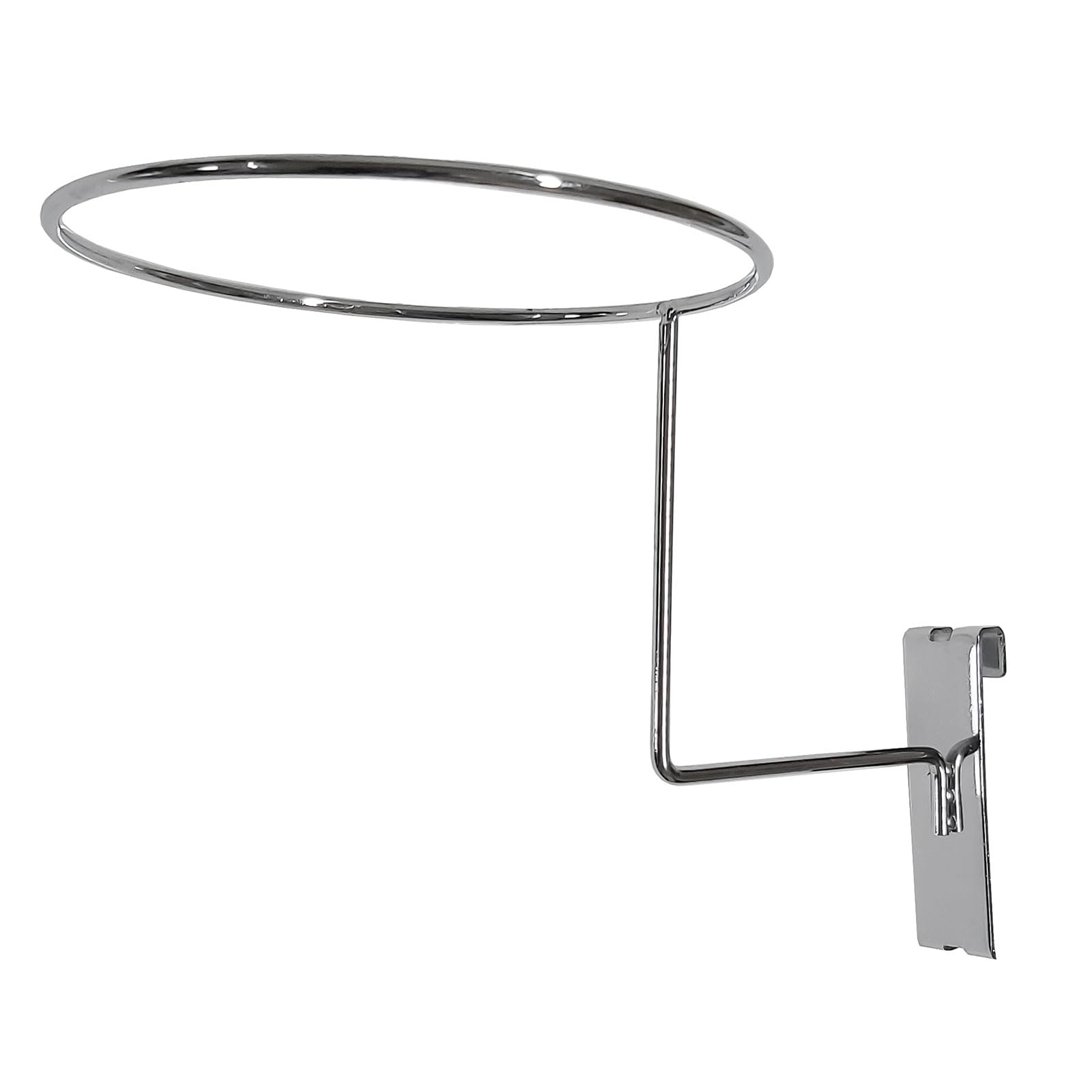 Display Stands Large Grid Panel Millinery Arm To Fit Gridwall - For Hats & Caps - In Chrome (J56/L) (10)