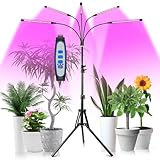Garpsen Grow Light with Stand, 5 Heads Grow Lights for Indoor Plants, 100 LEDs Full Spectrum Led Plant Light for Seed Starting, with 15-63