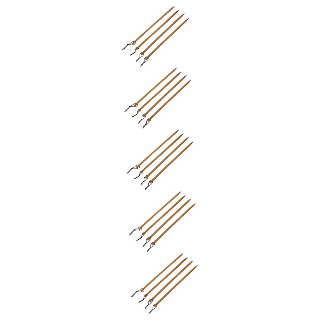 OSALADI 5 Set Pennello Da Scrittura Minuscolo Inchiostro Pennarello Ricaricabile Pennelli Per Calligrafia Penne Calligrafiche Cinesi Calligrafia Cinese A Pennello Palo Di Bambù 4 Pezzi*5