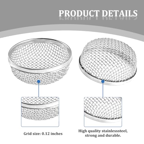 SWPHRT 2PCS RV Furnace Vent Screen, Stainless Steel Vehicle Water Heater Vent Mesh Cover with Installation Tool, Automotive Accessories, Universal for Motorhomes Caravans Camper - Thumbnail 3