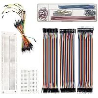 Breadboard Kit Planche à Pain Sans Soudure 2 Pcs 830 Points D 2 Pcs 400 Points Dattache 126 Pcs Fils De Cavalier De Planche A Pain Flexible 3 Valeurs 130 Pcs 92023931