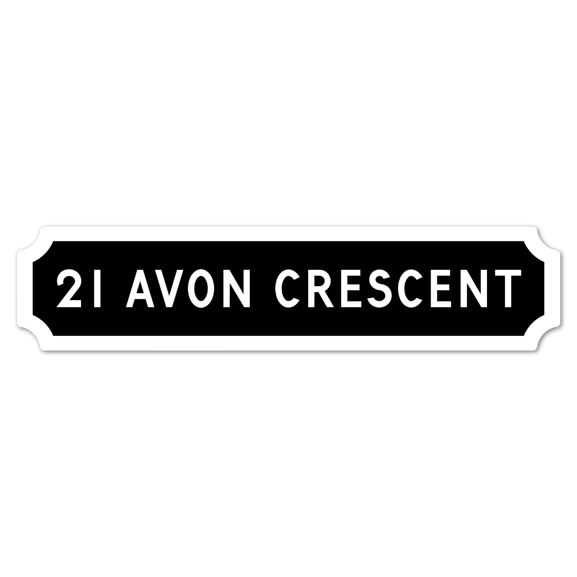 Personalised ANY TEXT Street Sign on METAL. Various sizes of Plaque Outdoors or Indoors Use. Door Wall Vintage Railway Gift Idea (283mm x 63mm, White Text on Black)
