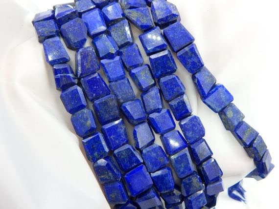 Lapis lazuli véritable : perles naturelles bleues d'émotion