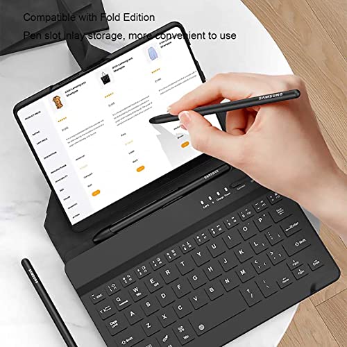 para Samsung Galaxy Z Dobra 4/Z Dobra 3/Z Dobra 2 Estojo para teclado,Estojo de Teclado de Couro [Ca