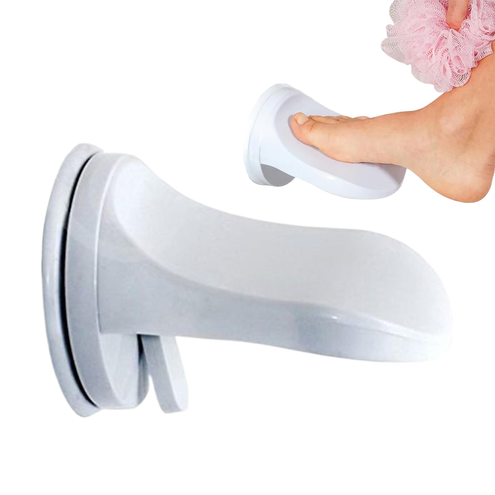Reposapiés para Ducha | Taburete de Baño con Ventosas de PVC | Compacto para Apoyo De Piernas Banqueta Ahorra Espacio para Uso En Baño o Ducha