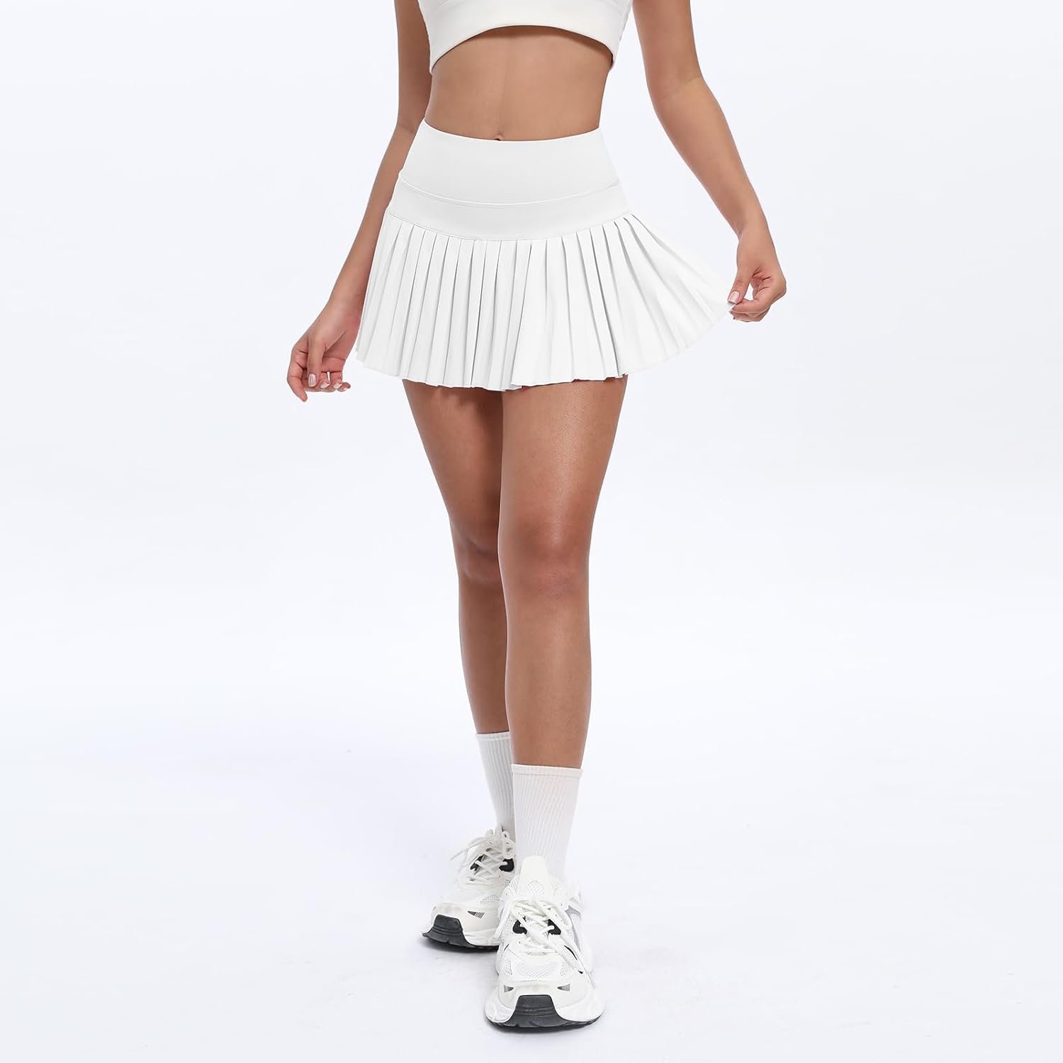 Tennis Skirts for Women Pleated Golf Skorts with Pockets Shorts High Waisted Athletic Skirt for Workout Pickleball