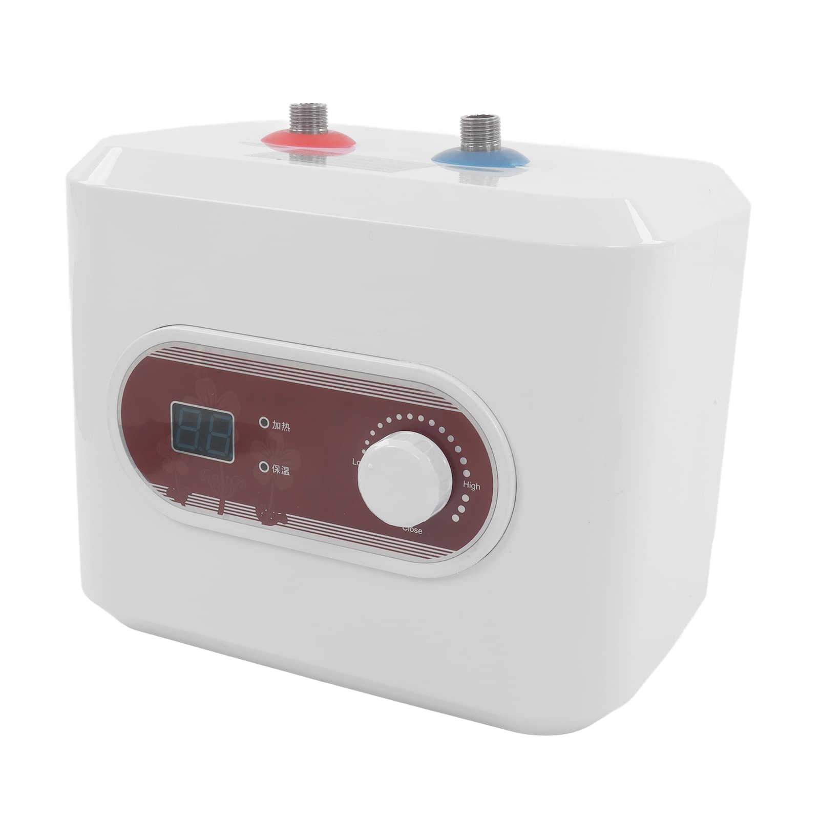 Fdit Scaldabagno Elettrico 8L, Mini Boiler con Controllo della Temperatura, | Riscaldamento in Acciaio Inox 316, Scocca ABS, 30-65℃, 0,02 MPa, Uso Domestico Compatto