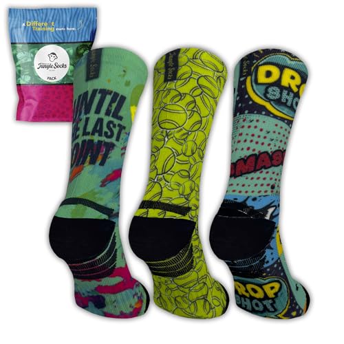 Jungle Socks Padel Series - Pack de 3 Calcetines de Alto Rendimiento para Pádel, Transpirables, Compresivos y Reforzados.