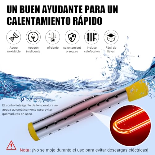 El Mejor Listado de Resistencia para Calentar Agua Soriana los 5 más buscados. 15 Resistencia para Calentar Agua Soriana marca TENXUI (3)