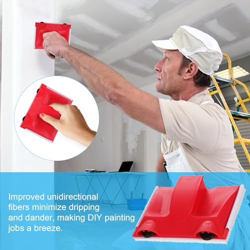 Paint Edger Trimmer with 2pcs Replacement Pad Refills, Edge Painting Tool for Wall Paint Pad Applicator for Ceilings Corner Edges Painter Trim Painting Supplies - Image 5