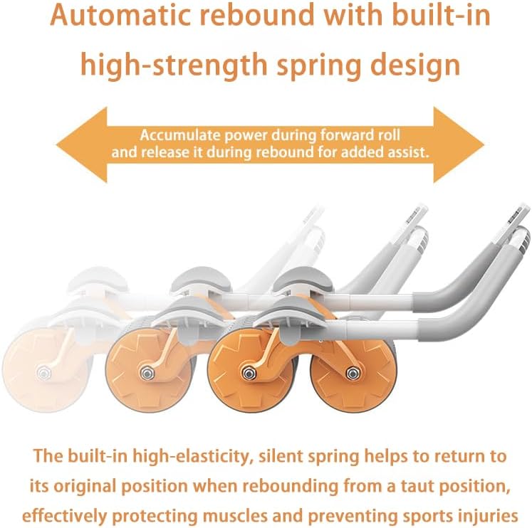 Miniatura 5 de New Ab Roller for Wheel, Home Workout Auto Rebound Abdominal Wheel, Ab Abdominal Exercise Roller with Elbow Support, Core Workout Equipment for