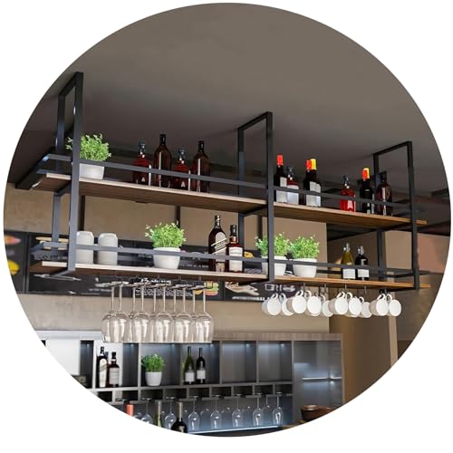 Soporte de vino colgante industrial 100x30x80cm