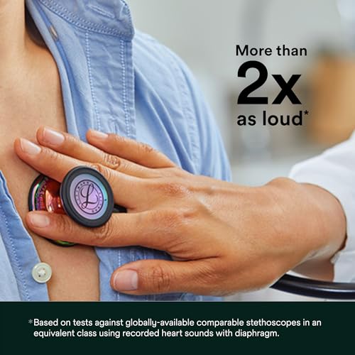 Image of 3M Littmann Cardiology IV Diagnostic Stethoscope, 6152, More Than 2X as Loud, Weighs Less, Stainless Steel Chestpiece, 27 inch Black Tube
