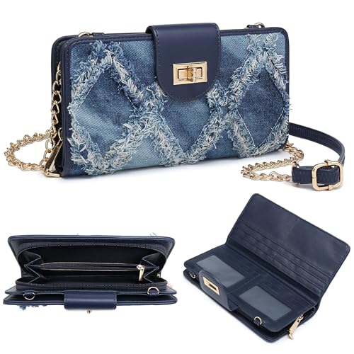 Image of Classic Crossbody Bag for Women, Small Chain Strap Wallet Purse with Phone Compartment & Card Slots