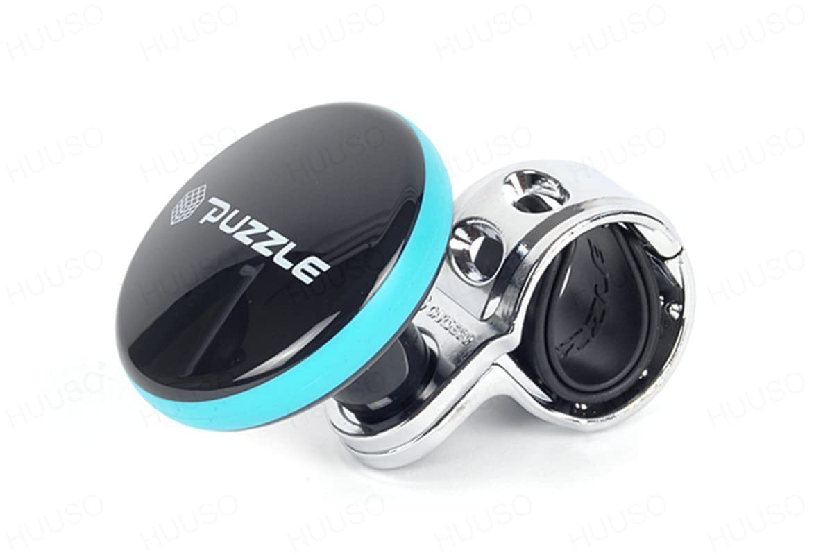 Car Steering Wheel Knob Puzzle Aqua Blue Compatible for HM Ambassador (Type-I)