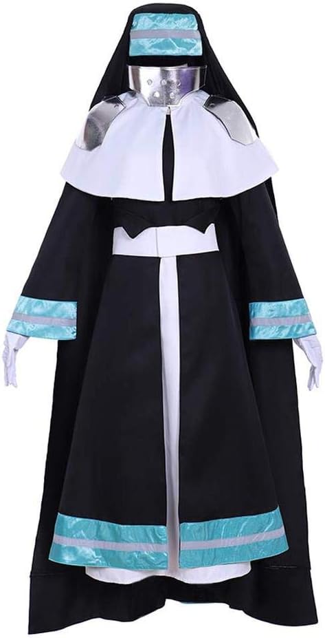 FortunehouseAnime Fire Force Iris Nun Cosplay Costume Dress Battle Suit Halloween Enen no Shouboutai Iris Nun Outfits Women's Dress Suit