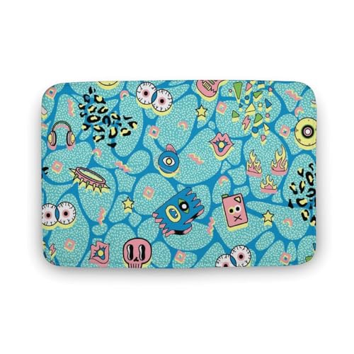 玄関マット室内 80s 90s 面白い 頭蓋骨 泥落としマット 滑り止め 50x80cm 大判 カーペット 耐摩耗性 吸水 ドアマット バスマット ふわふわ 柔らか 洗える 抗菌防臭 足拭きマット 廊下 洗面所 掃除 ラグマット オールシーズン適用 水洗い