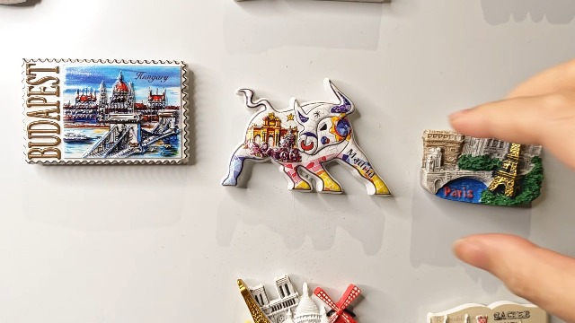 Imán frigorífico toro Madrid diseño mosaico 3D miniatura 7