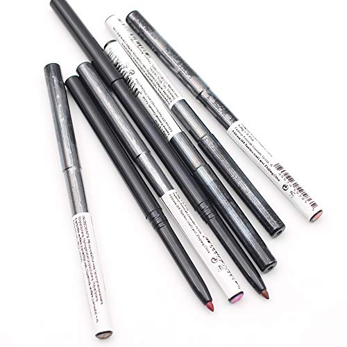 ANNNOAH 5 Colors Waterproof Gel Retractable Roll Up Lip Liner Pencils Set