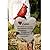 Jiasku Cardinal Decor Garden Decor,Red Cardinal Memorial Stones for Loved Ones, Cardinal Bird Figurine,Garden Sculptures & Statues, Outdoor Decor for Balcony, Yard, Lawn, Pathway, Walkway