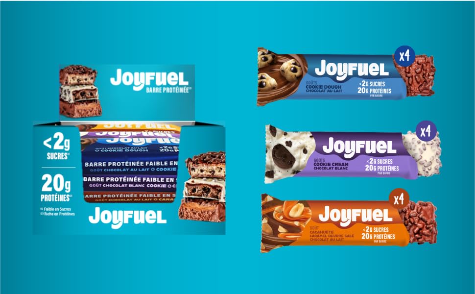 Barres Protéinées JOYFUEL Coffret Assortiment Premium Chocolat d'Or - 4