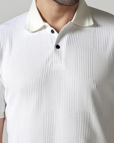 Image of TOPLOT Men's Polo T Shirt | Half Sleeve Design | Comfortable Fit Wear | Stylish Casual Look | Breathable Feel |Modern Style | Easy Movement | Casual & Everyday Wear (5280)