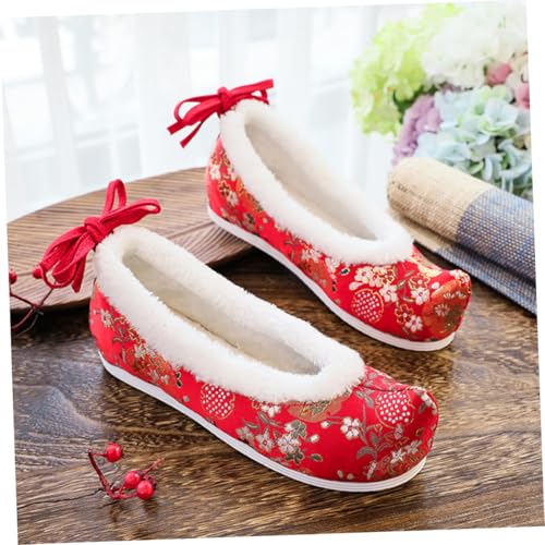 Chaussures de style ethnique brodées Hanfu femmes rouge taille 40 - 3