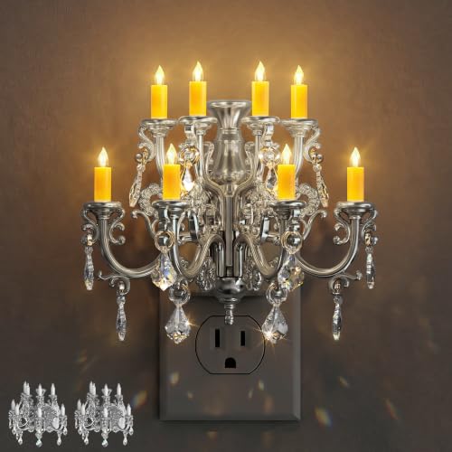 Briignite Chandelier Night Light Plug in, Night Lights Plug into Wall