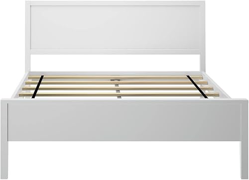 Miniatura 4 de Max & Lily Cama Full, Marco de Cama Full de Madera Maciza con Cabecera de Panel, Cama Full para Niños con Soporte de Listones de Madera, No Necesita