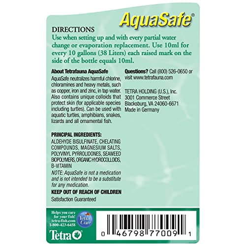Tetra AQ-77009-10 Fauna Aquasafe Water Conditioner For Reptiles & Amphibians 3.38Oz  thumb #2