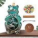 Żaba Kadzidło Wodospad Palnik | Ceramiczny wodospad palnika kadzideł - Dekoracja domu Ozdoba do aromaterapii z 20 kadzidełkami z przepływem zwrotnym, 30 kadzidełkami, 1 poduszką, 1 pęsetą Nakylucy