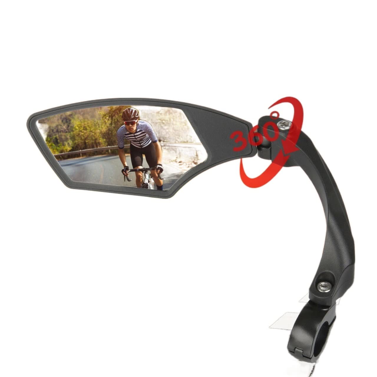 Fahrradspiegel, drehbar, für Fahrräder, große Reichweite, Rückspiegel, verstellbar, für Roller, E-Bike, Fahrradlenker, Rückspiegel, Fahrradspiegel (rechts, Einheitsgröße)