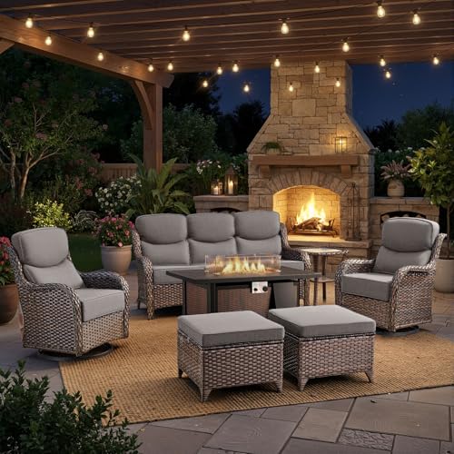 Luxury High Back Outdoor Furniture 6-inch Extra Thick