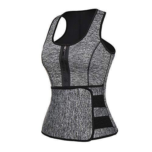 Iyalezirk Chándal para hombre, corsé gris de tamaño, corsé fitness, ropa interior abdominal, hebilla de nailon, modelado corporal, cintura XXXL gris