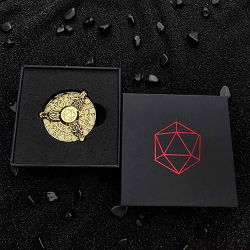 RIVINE 7-in-1 ダイス サイコロ ルーレット 多面体ダイス 亜鉛合金メタルD20 オールインワン DND ダイス D6、D8、D10 45mm Dungeons and Dragons、TRPG、DND、MTGなどテーブルゲーム用 ダイスゲーム